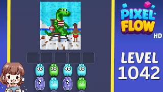Pixel Flow Level 1042 Solution Walkthrough