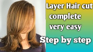 Layer hair cut full toutrial in Hindi step by step