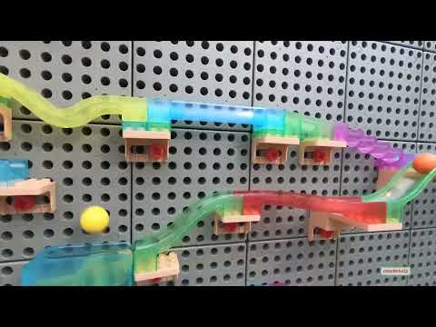 Masterkidz Kinetic Ball TraX system on outdoor STEM Wall