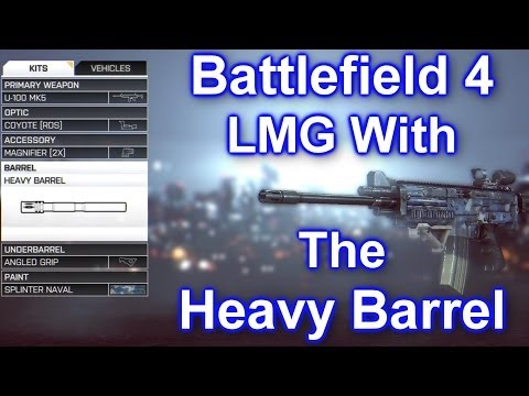 Battlefield 4 - LMG with the Heavy Barrel Accuracy Demonstration (BF4 HD Gameplay/Commentary/BF4)