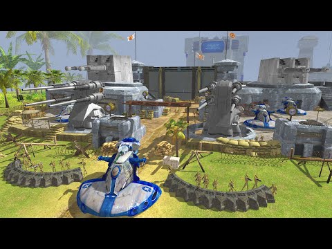 Droid Army Jungle SUPER FORTRESS Defense! - Men of War: Star Wars Mod Battle Simulator