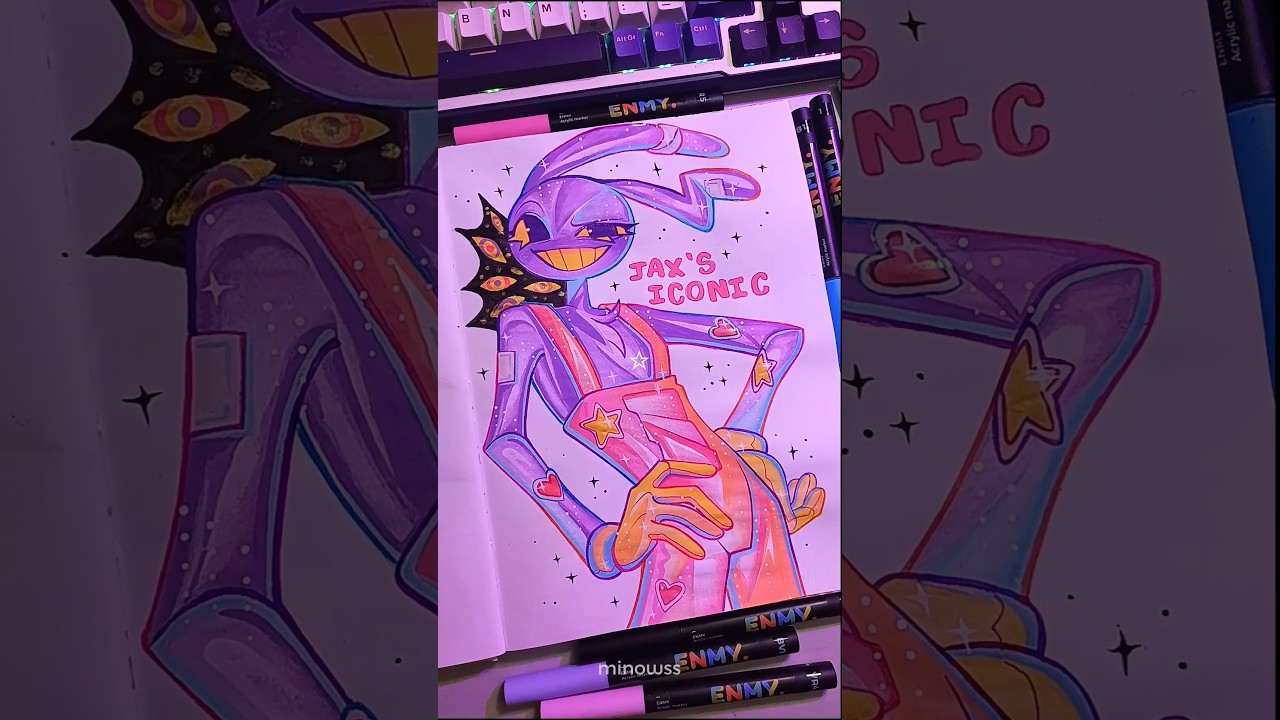 Que vuelva su voz original!!🐇💜 @enmy_official #jaxdigitalcircus #jax #tadc #acrylicmarker