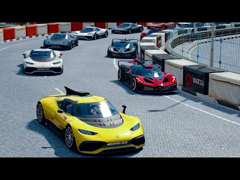 Bugatti Bolide vs Mercedes-AMG Project One MEGA BATTLE at Highlands GP