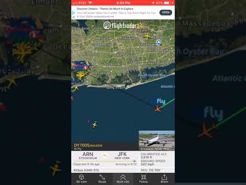 Hi Fly A-340 from ARN to JFK