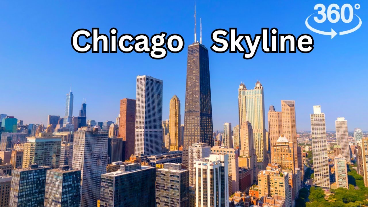 Chicago Skyline Aerial Tour in VR | 360° Views of Downtown Chicago