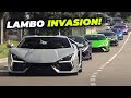 180 Lamborghini Arriving At The BIGGEST Event Of The Year 2024 Lamborghini Arena