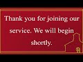 Sunday School Service 9/18/22