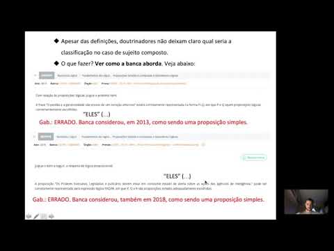 Comentei de RLM - Questão #2 - Proposição com sujeito composto: simples ou composta? Prof. Lucas