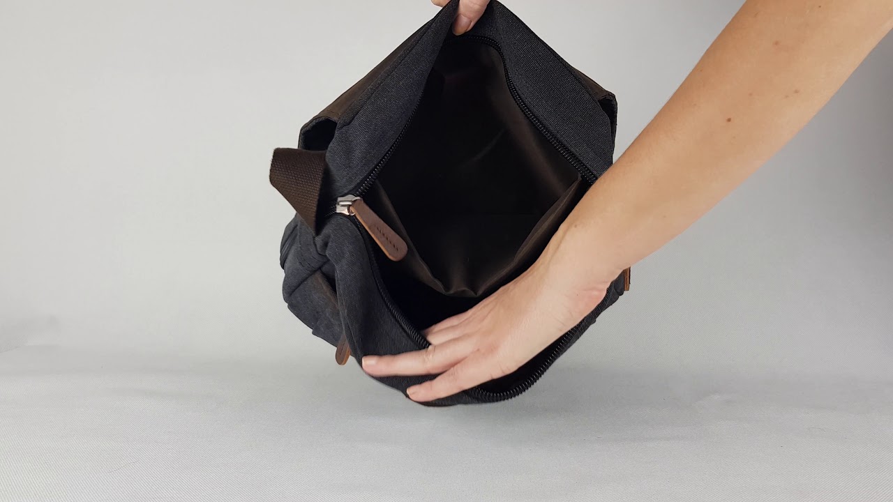 Torba na ramię męska, canvas, rozszerzana, na malego laptopa 13