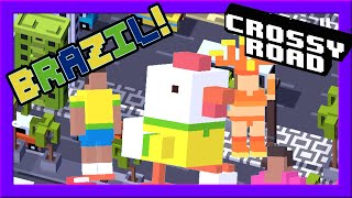 CROSSY ROAD BRAZIL Update! | NEW Secret Character & 12 Brazilian Characters | Carnival Gameplay 2016