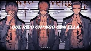 Burbujas de cristal con la trinidad de Bonten de fondo || Cartel de Santa y Millonario