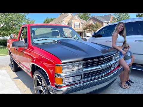 “WE ARE GIVING AWAY THIS TRUCK” Cowl Hood install 88-98 C-1500 365 rwhp LS1 swapped Chevy Silverado