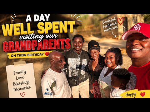 Surprised our grandparents on their birthday 🎁 🎂with our uncle Nyasha 