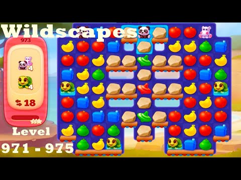 Wildscapes Level 971 - 975HD Walkthrough | Gameplay | 3 - match game | ios | android | pc | app