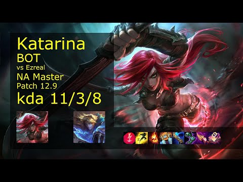 Rank 2 NA Katarina Bot: Katarina vs Ezreal