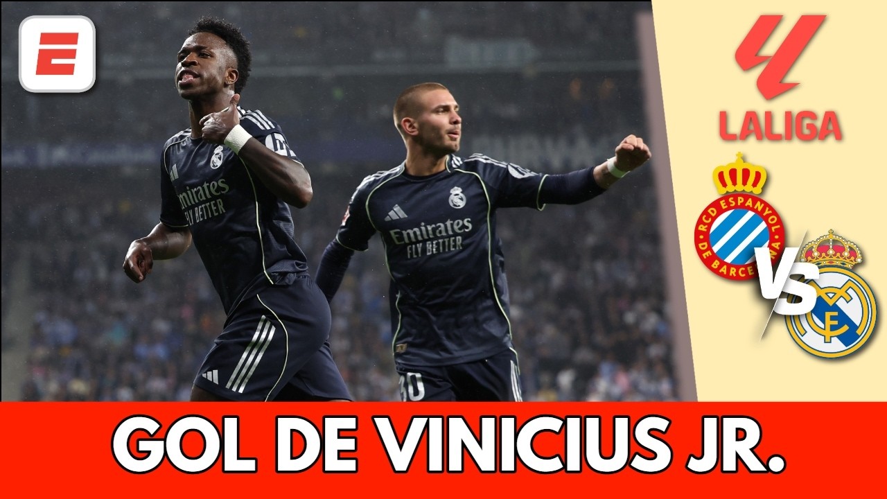Vinicius Jr. con un GOLAZO abrió el marcador 1-0 para REAL MADRID ante el ESPANYOL | La Liga