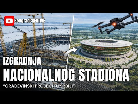 Nacionalni stadion izbliza - dronom kroz centar gradilišta | EXPO 2027