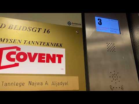 1996 Thyssen (mod. 2017) traction elevator @ Mysen, Østfold, Norway.