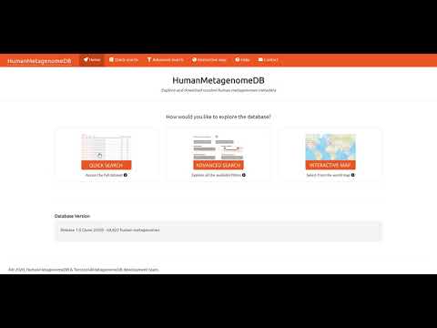HumanMetagenomeDB: Quick Search Tutorial