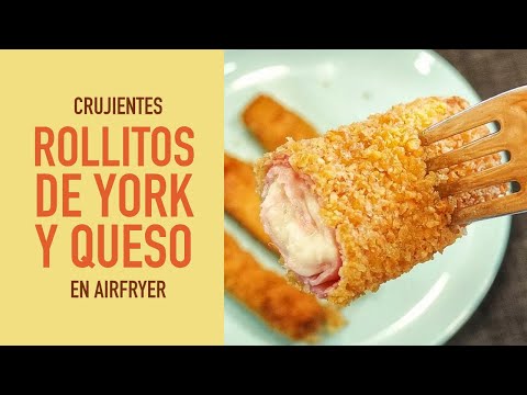😝 ROLLITOS de JAMÓN de YORK y QUESO con AirFryer - RECETAS FREIDORA DE AIRE - FREÍR SIN ACEITE