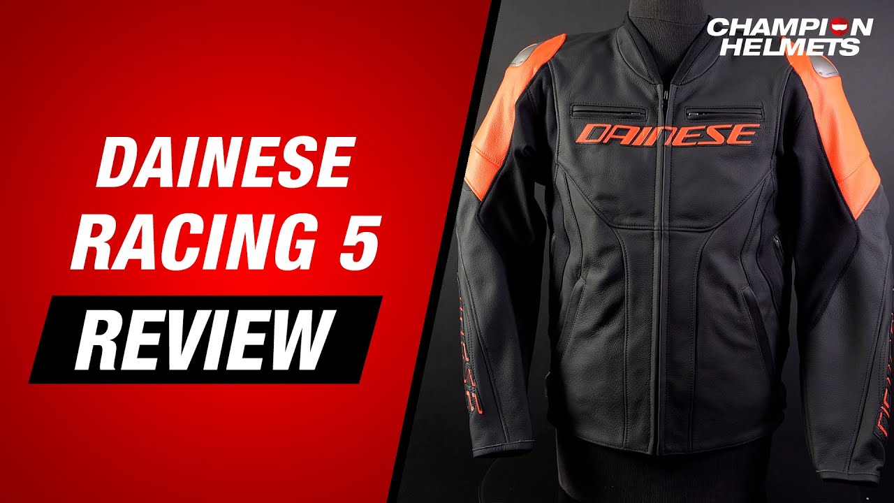 Buy Dainese Racing 5 Leather Jacket Blk/Blk/Blk 691 + Free
