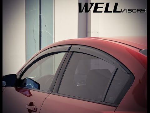 WELLvisors side window deflector vent visor Installation Video MAZDA 3 SEDAN 04-09