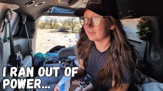 Van Life Power Failure (First Time Ever!) ⚡ How I Fixed It & an Unexpected Visit Back to Quartzsite