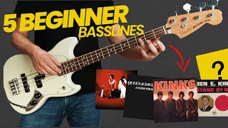 5 Beginner Bass Lines - with Tabs
