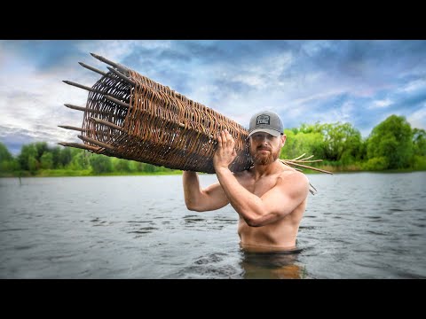 Diese XXL FISCHFALLE funktioniert! - Reuse für 7 vs. Wild | Survival Training