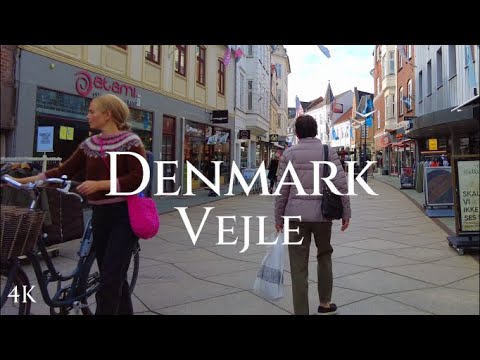 [4K, 60 fps] Walk In Vejle City Denmark
