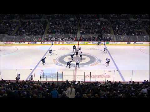 Brian Elliott saves in 1st period. St. Louis Blues vs Winnipeg Jets Feb 26 2015 NHL
