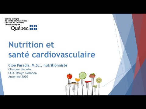 Nutrition et sant&eacute; cardiovasculaire