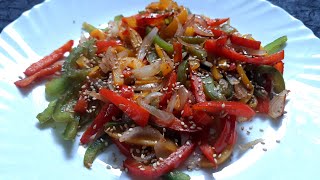 Stir Fry Bell Peppers and Onions | How to Grill Bell Peppers |Side Dish Recipe |Bell Pepper Stir Fry