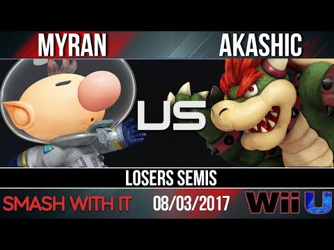 SWI 90 - Myran (Olimar) vs. Akashic (Bowser/Ike) - Losers Semis - Smash Wii U