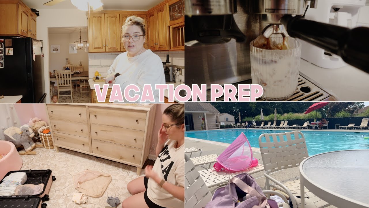 PREPPING FOR VACATION, GROCERY HAUL, PACKING & POOL DAY | STAY AT HOME MOM VLOG
