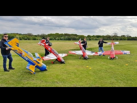 4 X 100cc AERO MODELS RC 3D DISPLAY BY AZAEROSPORTS DISPLAY TEAM - AT GREENACRES MAC FLY-IN - 2017