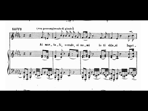 SAFFO (Pacini) - Ai mortali, o crudo - AMELIA PINTO (1914)