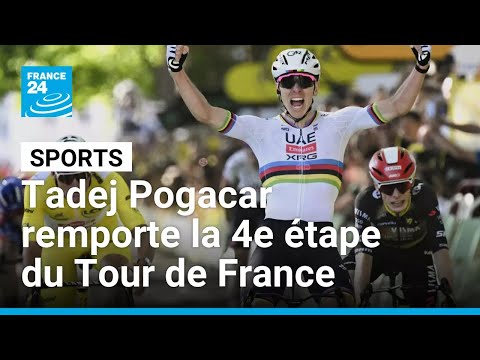 Tadej Pogacar wins the 4th stage of the Tour de France, the 100th success of his career • FRANCE 24