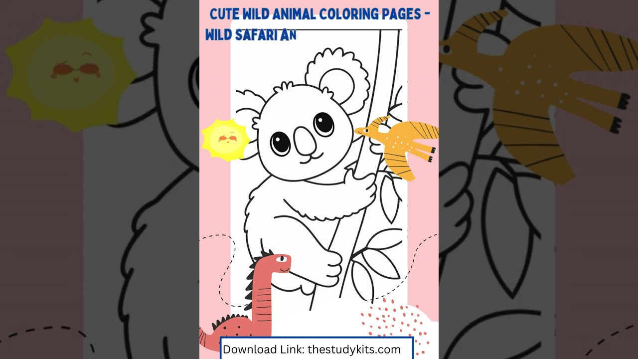 Cute Wild Animal Coloring Pages   Wild Safari Animal Coloring Sheets for Kids