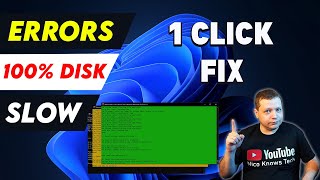 How To Fix 100% Disk Usage in Windows | FPS Stutter Fix | Fix Windows Issues in ONE CLICK