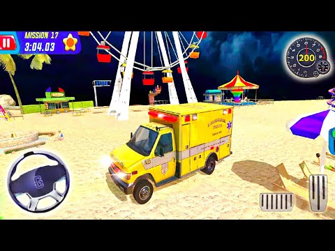 Beach Rescue Ambulance Simulator - Driving Coast Guard Truck Cars Android Gameplay