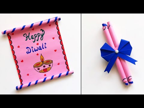DIY Diwali diya Greeting Card/Handmade Happy Diwali card making ideas/How to make card for Diwali