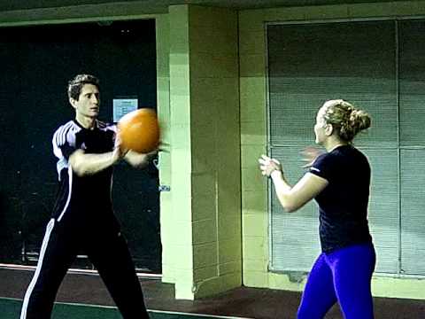 Arian FORTIN  training with Jarek - Ball exercises