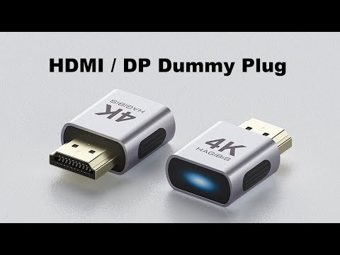 Hagibis 4K HDMI Dummy Plug Emulator Plug Headless Ghost Display Adapter Virtual Display Emulator