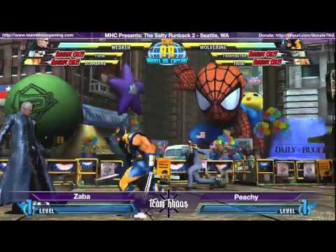 The Salty Runback 2 MvC3 Singles Top 8 - Zaba vs Peachy Winners Semi-Finals #2
