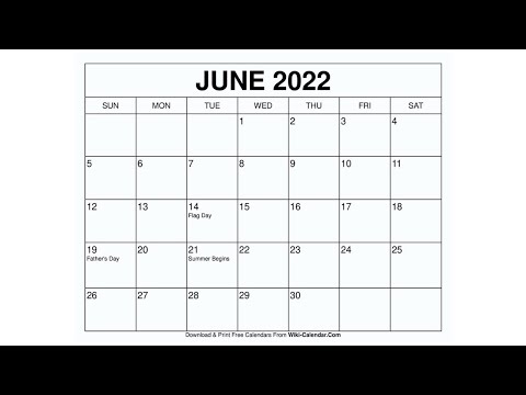 Printable June 2022 Calendar Templates with Holidays - Wiki Calendar