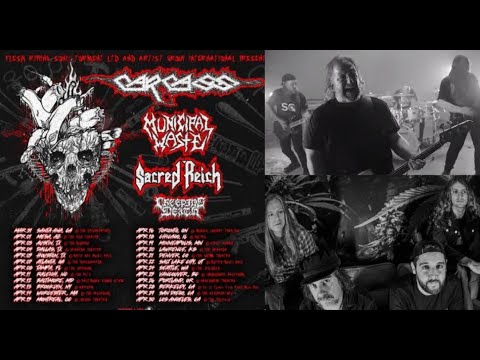 Carcass 2023 tour w/ Municipal Waste, Sacred Reich and Creeping Death - dates/venues unveiled!
