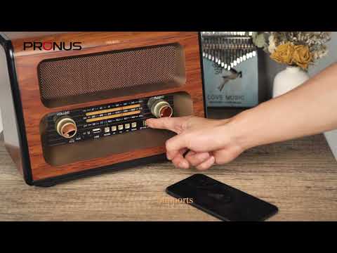 Best Parent Gift- PRUNUS J-199 Retro Radio Portable AM FM SW Vintage Radios with Bluetooth Speaker