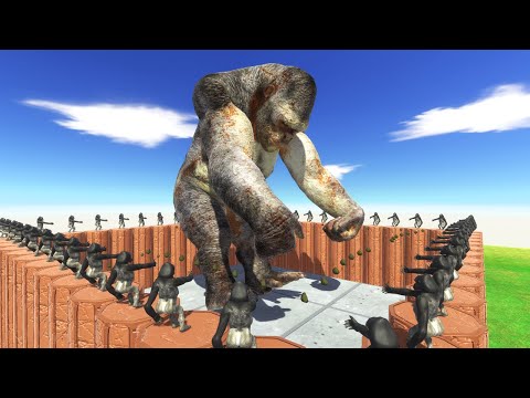 Mega Fart Poojectile Gorilla vs Every Giants Units - Animal Revolt Battle Simulator