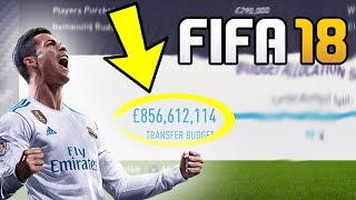 FIFA 18 Career Mode - How To Get 1 BILLION Transfer Budget!!! £££